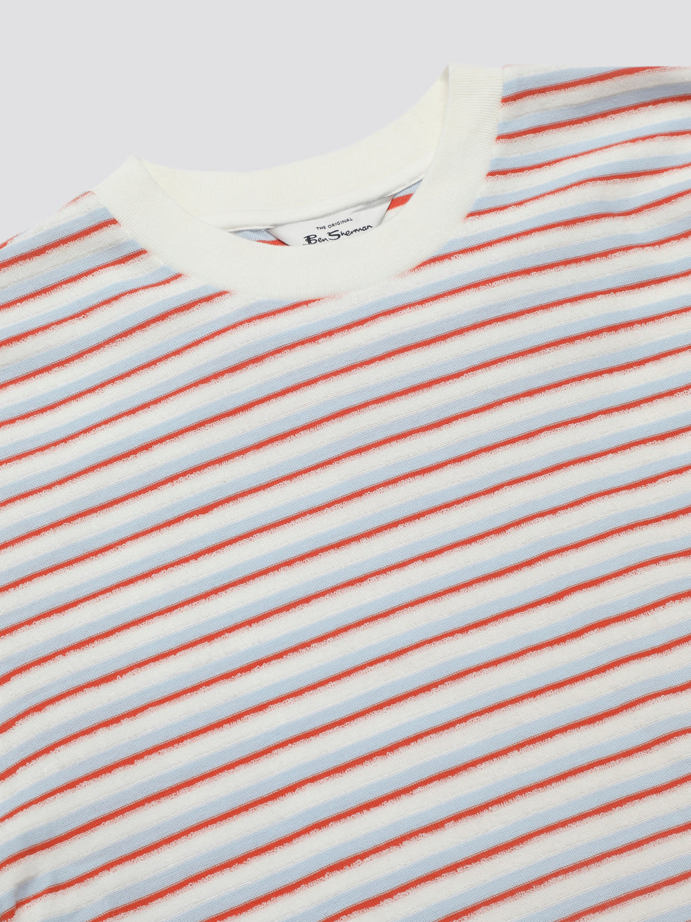 T-Shirt Ben Sherman Signature Loopback Stripe Bleu | LFR-03814236